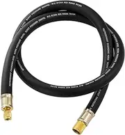 1/2" Vacuum Refrigerant Hose, High Flow HVAC Refrigerant Hose 1/2 to 1/4 Flare for R410A R134A R407C R502 R12 R22 System, 640 PSI Working Pressure, 60 Inch Black AC Recharge