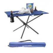 Camp Table Outdoor Folding Camping Portable Table Beach Picnic with 2 Cupholders