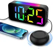 Alarm Clocks for Heavy Sleepers, Vibrating Alarm Clock with Bed Shaker, Night Li