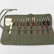 Artist Brush Roll Up Case, 30 Slots Canvas Paint Brush Holder, Paint Brush Bag Roll, Canvas Pouch