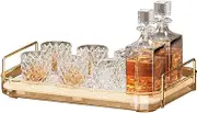 Seoneiro Whiskey Tray, Glass Cup Rack, Mug Holder, Coffee Cup Organizer, Bathroom Countertop Organizer With Drain Board, Wine Glass Decorative Holder, Food Tray, Kitchen Spice Rack