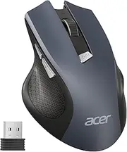 Acer Wireless Mouse for Computer, 6 Buttons, 1600 DPI Adjustable, Optical Tracked, Large Ergonomic Mouse Wireless with 2.4GHz USB Receiver, Compatible with Laptops, PC, Desktop, Windows
