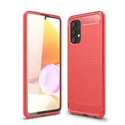 MCC Slim Samsung Galaxy A32 4G 2021 Carbon Fibre Soft Case Cover A325 [Red]