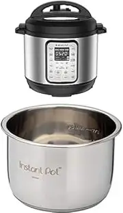 Pot 9-in-1 Duo Plus 3L Electric Pressure Cooker with Instant Pot Genuine Stainless Steel Inner Cooking Pot, 3L bundle