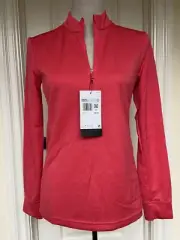 NWT Nike Dri Fit UV Victory 1/2 Zip Golf Top Shirt Pink New CU9666-604 XS