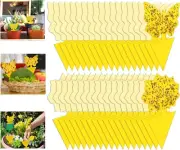 48 Pack Sticky Fruit Fly Fungus Gnat Trap Killer for Indoor and Outdoor Protect