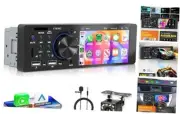 Single Din Car Stereo Carplay Android Auto Mirror Link, 4" Touch Screen Car