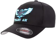 TRANS AM w/Firebird Logo - Flexfit S/M Embroidered Cap - Black