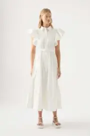 Aje Kindred Frill Midi Dress; cotton; AU size 8; US 4; BNWT; RRP $495; casual