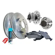 Rear Wheel Bearing Hub Assembly + Brake Rotor Pad Kit for Toyota Camry ACV40