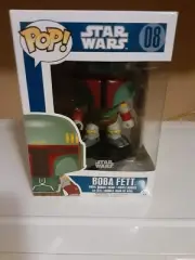 FUNKO POP Star Wars BLUE BOX # 08 BOBA FETT Vaulted/Retired MINT + PROTECTOR