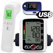 Upper Arm Blood Pressure Monitor Kit with Blood Oxygen and Forehead Temperature