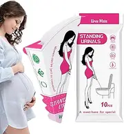 Pee Funnel for Women - Womens Urinal Funnel | 10PC Female Urinal | Hygienic & Foldable Pee Cup Case | Spill Proof Waterproof Coating Female Urine Cup for Camping Boating Mobility Challenges