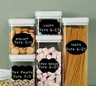 Pantry Labels Container Organization Food Storage 36 vinyl labels w/pen NEW