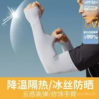 在飛比找蝦皮購物優惠-臺灣熱賣冰袖男女通用夏日防曬護臂夏季冰絲袖套手套防紫外綫薄款