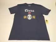 Brixton Coors Banquet Beer Hops T-Shirt S/S Navy Blue Men's XL Premium Tee New