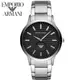 【第一鐘錶】EMPORIO ARMANI AR11118《亞曼尼 義大利時尚》43mm/經典大三針錶款系列/銀x黑