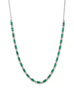 Bloomingdale's Fine Collection Emerald or Sapphire & Diamond Collar Necklace in 14K White Gold, 18