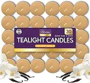 30pk Vanilla Tea Lights | Vanilla Tea Lights | Tea Light Candles | Long Burning Tealights | Scented Tea Light Candles | Vanilla Scented | Tea Lights Scented | Tealight Candles Scented | T Lights