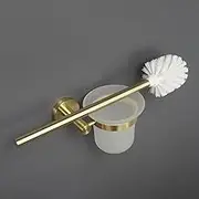 Wall Mounted Towel Bar Brushed Gold Stainless Steel Round Toilet Paper Holder Soap Bottle Robe Coat Hooks Bathroom Accessoriestoilet Brush Holder