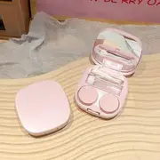 Baburu - Heart Contact Lens Case (various designs) Plain - Pink - One Size