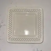 Two's Company Reticulated Lattice Square Plate 8 X 8 NEW