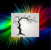 LARGE TREE AIRBRUSH, PAINT BRUSH TEMPLATE ART STENCIL
