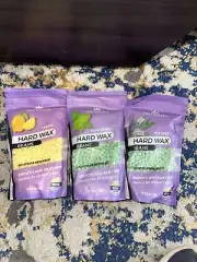 Tress Wellness lot of 3 Hard Wax Beans 3.5 oz Lemon, peppermint, tea tree
