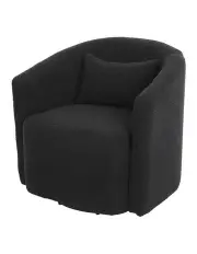 [Levede] Swivel Cushion Barrel Chair in Grey