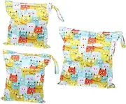 Kisangel 3pcs Reusable Diaper Storage Bags Versatile Wet Dry Pouch for Nursery Durable and Breathable Material for Organizing Diapers Cosmetics and Items