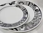 *NEW Corelle Vive NOUVEAU Choose: DINNER or LUNCH PLATE Black Grey White Paisley