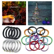 4x 10m Aluminum Wire Bendable Cord Metal for Wreath Sculpting Jewelry Making