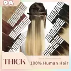 CLEARANCE Tape In Remy Glue Skin Weft 100% Human Hair Extensions THICK Full Head
