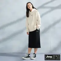 在飛比找momo購物網優惠-【JEEP】女裝 格型壓紋窄長裙(黑)