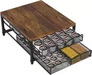 Coffee Pod Holder for Counter, Wooden K Cup Holder with Sliding Drawer, Large Ca