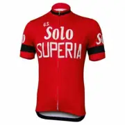 Retro Solo Superia Cycling Jersey Top Cycling Short Sleeve Jersey Bicycle Jersey