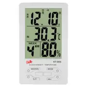 KT-903 Super Large LCD Digital Thermo-Humidity Meter with Clock & Calendar & Alarm Function(White)