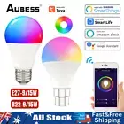 Tuya WiFi Smart LED Light Bulb RGB Color Lamp E27/B22 9W/15W For Alexa Google A+
