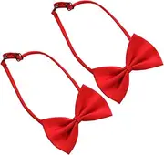 [AKOOSY] Trendy Bow Ties for Men 2pcs Pre-tied Bowknots Polyester for Wedding Bachelor's Gowns