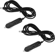 12V Car Charger Adapter, Compatible for Neck Back Massage Cushion Cigarette Lighter, Car Cigarette Lighter Male Plug Cable for Portable DVD Player, Car Refrigerator (2PCS)