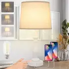 Farmhouse Table Lamp Touch Control 3-Way Dimmable Table Lamp, Modern Nightsta...