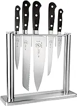 Mercer Culinary Renaissance 6-Piece Forged Knife Block Set, Tempered Glass Block