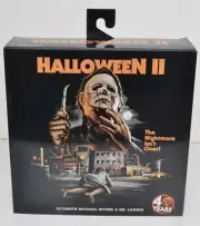 HALLOWEEN 2 Ultimate Michael Myers & Dr. Loomis 7" Action Figure Set NEW NECA