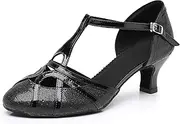 Rosefinch Damen Latein Salsa Tanzschuhe Geschlossene Zehe Mode Tango Cha-Cha Ballroom Performence Tanzen Schuhe 5/7cm Absatz 34-41EU