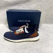 Cole Haan Mens Generation Zerogrand Sneaker Blue Gray knit Stitch Size 10 NEW