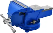Bench Vise Heavy Duty, Table 6" Vise - Locking Base Clamp Cast Steel 360° Swivel