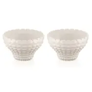 2x Guzzini Tiffany 12cm 300ml Plastic Container Serving Cup Bowl Tableware White