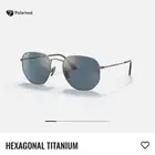 Ray Ban Hexagonal Polarised RB8148 RRP $642 ✅ Gunmetal Polar Blue Mirror Gold