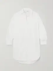 [AZ FACTORY] AZ FACTORY - + Lutz Huelle Parachute Oversized Cotton-poplin Shirt Dress - White - FR 38 FR 38 White