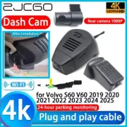 4K Wifi Car Dash Cam Camera for Volvo S60 V60 2019 2020 2021 2022 2023 2024 2025